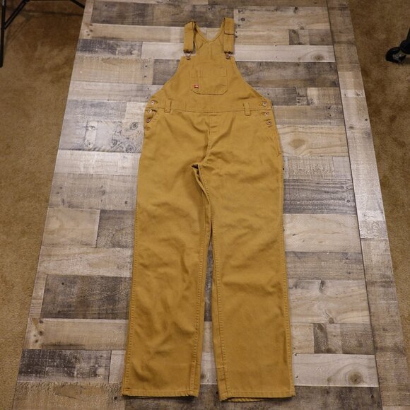 Dickies Duck Canvas Overalls Women’s Medium Brown Workwear Utility - Picture 1 of 13
